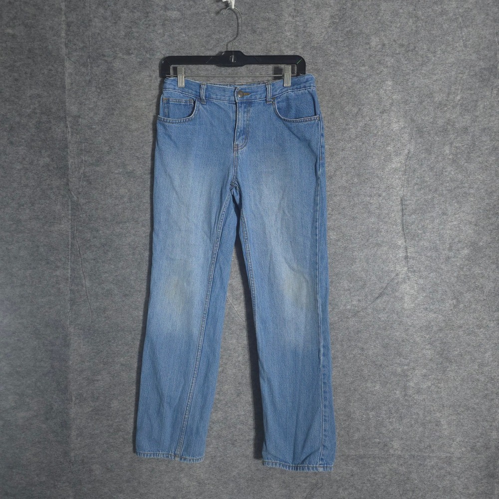 Cat & Jack Straight Leg Jeans Kids Sz 16 Light Blue Denimโ Cotton Casual Classic